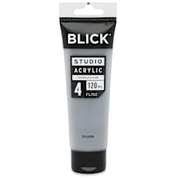Blick Studio Acrylics - Silver Metallic, 4 oz tube