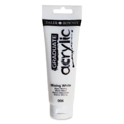 Daler-Rowney Graduate Acrylics - Mixing White, 120 ml tube