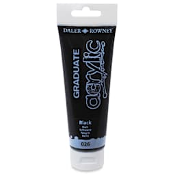 Daler-Rowney Graduate Acrylics - Black, 120 ml tube