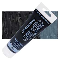 Daler-Rowney Graduate Acrylic Paint - Payne's Gray, 120 ml tube and swatch