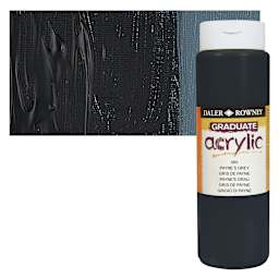 Daler-Rowney Graduate Acrylic Paint - Payne's Gray, 500 ml bottle and swatch