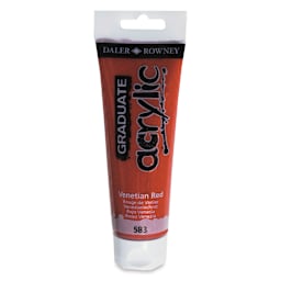 Daler-Rowney Graduate Acrylics - Venetian Red, 120 ml tube