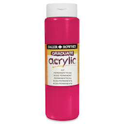 Daler-Rowney Graduate Acrylics - Permanent Rose, 500 ml bottle