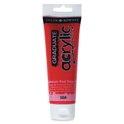 Daler-Rowney Graduate Acrylics - Cadmium Red Deep Hue, 120 ml tube