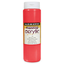 Daler-Rowney Graduate Acrylics - Metallic Red, 500 ml bottle