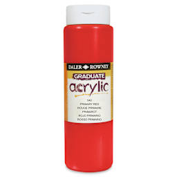 Daler-Rowney Graduate Acrylics - Primary Red, 500 ml bottle