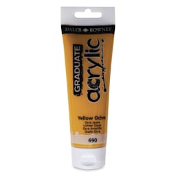 Daler-Rowney Graduate Acrylics - Yellow Ochre, 120 ml tube
