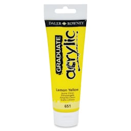 Daler-Rowney Graduate Acrylics - Lemon Yellow, 120 ml tube