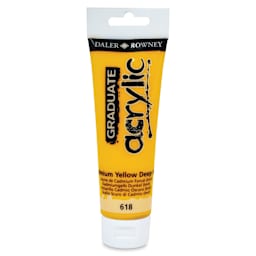 Daler-Rowney Graduate Acrylics - Cadmium Yellow Deep Hue, 120 ml tube
