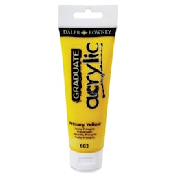 Daler-Rowney Graduate Acrylics - Primary Yellow, 120 ml tube
