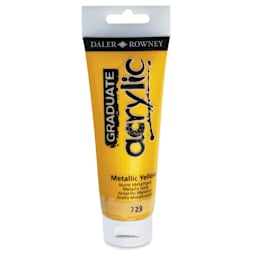 Daler-Rowney Graduate Acrylics - Metallic Yellow, 120 ml tube