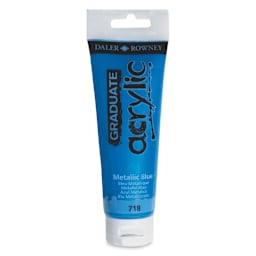 Daler-Rowney Graduate Acrylics - Metallic Blue, 120 ml tube