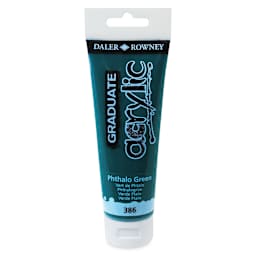 Daler-Rowney Graduate Acrylics - Phthalo Green, 120 ml tube