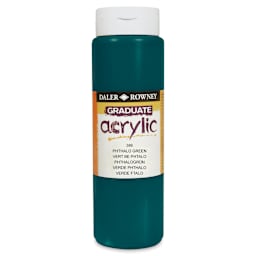 Daler-Rowney Graduate Acrylics - Phthalo Green, 500 ml bottle