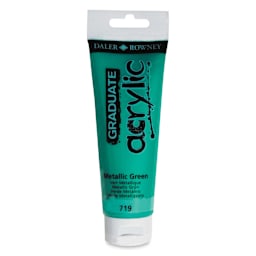 Daler-Rowney Graduate Acrylics - Metallic Green, 120 ml tube