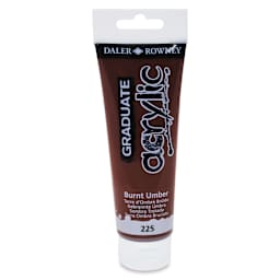 Daler-Rowney Graduate Acrylics - Burnt Umber, 120 ml tube