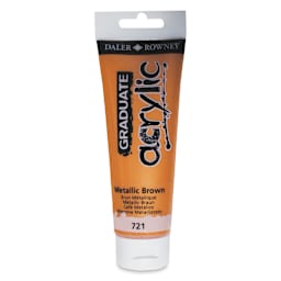 Daler-Rowney Graduate Acrylics - Metallic Brown, 120 ml tube