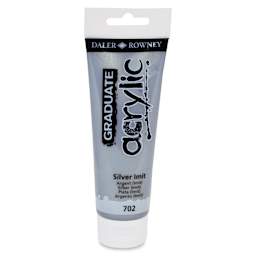 Daler-Rowney Graduate Acrylics - Silver Imitation, 120 ml tube