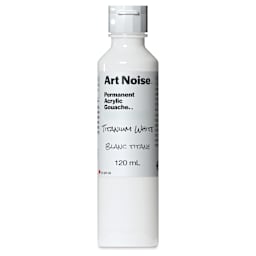 Tri-Art Art Noise Permanent Acrylic Gouache - Titanium White, 120 ml, Bottle