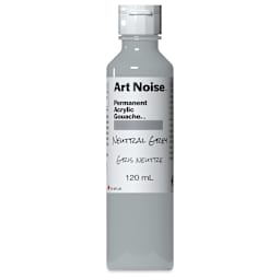 Tri-Art Art Noise Permanent Acrylic Gouache - Neutral Grey, 120 ml, Bottle