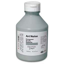 Tri-Art Art Noise Permanent Acrylic Gouache - Neutral Grey, 500 ml, Bottle