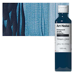 Tri-Art Art Noise Permanent Acrylic Gouache - Paynes Grey, 120 ml, Bottle and swatch