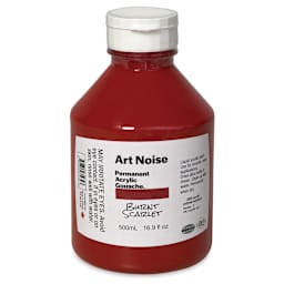 Tri-Art Art Noise Permanent Acrylic Gouache - Burnt Scarlet, 500 ml, Bottle
