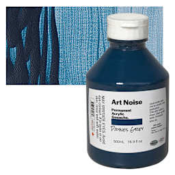 Tri-Art Art Noise Permanent Acrylic Gouache - Paynes Grey, 500 ml, Bottle and swatch