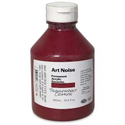 Tri-Art Art Noise Permanent Acrylic Gouache - Transparent Crimson, 500 ml, Bottle