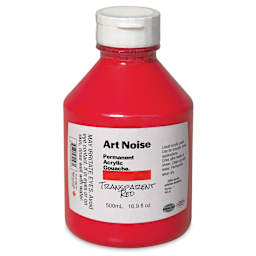 Tri-Art Art Noise Permanent Acrylic Gouache - Transparent Red, 500 ml, Bottle