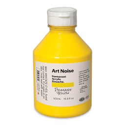Tri-Art Art Noise Permanent Acrylic Gouache - Primary Yellow, 500 ml, Bottle