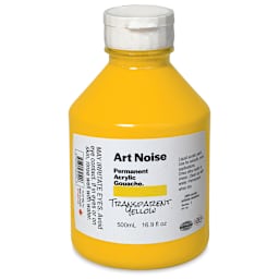Tri-Art Art Noise Permanent Acrylic Gouache - Transparent Yellow, 500 ml, Bottle