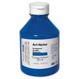 Tri-Art Art Noise Permanent Acrylic Gouache - Transparent Blue, 500 ml, Bottle