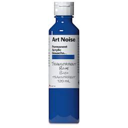 Tri-Art Art Noise Permanent Acrylic Gouache - Transparent Blue, 120 ml, Bottle