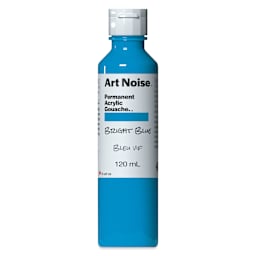 Tri-Art Art Noise Permanent Acrylic Gouache - Bright Blue, 120 ml, Bottle
