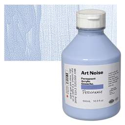 Tri-Art Art Noise Permanent Acrylic Gouache - Periwinkle, 500 ml, Bottle and swatch