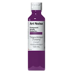 Tri-Art Art Noise Permanent Acrylic Gouache - Transparent Purple, 120 ml, Bottle
