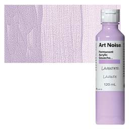 Tri-Art Art Noise Permanent Acrylic Gouache - Lavender, 120 ml, Bottle and swatch