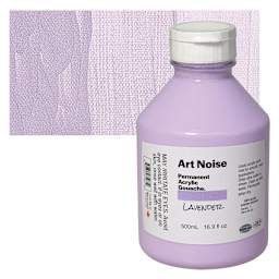Tri-Art Art Noise Permanent Acrylic Gouache - Lavender, 500 ml, Bottle and swatch