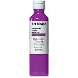 Tri-Art Art Noise Permanent Acrylic Gouache - Brilliant Purple, 120 ml, Bottle