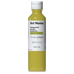 Tri-Art Art Noise Permanent Acrylic Gouache - Olive Green, 120 ml, Bottle