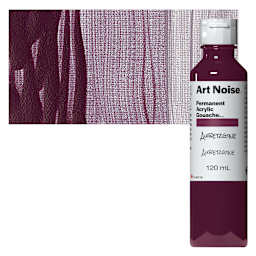 Tri-Art Art Noise Permanent Acrylic Gouache - Aubergine, 120 ml, Bottle and swatch