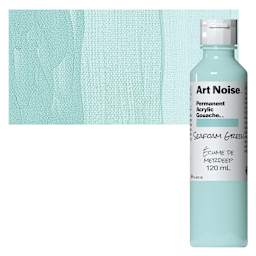 Tri-Art Art Noise Permanent Acrylic Gouache - Seafoam Green, 120 ml, Bottle and swatch