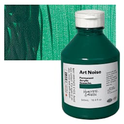 Tri-Art Art Noise Permanent Acrylic Gouache - Hunter Green, 500 ml, Bottle and swatch