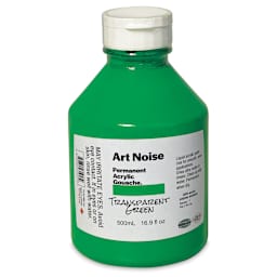 Tri-Art Art Noise Permanent Acrylic Gouache - Transparent Green, 500 ml, Bottle