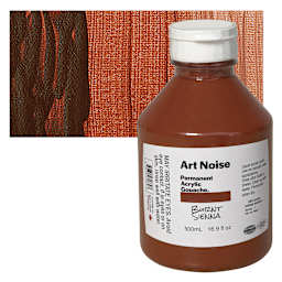 Tri-Art Art Noise Permanent Acrylic Gouache - Burnt Sienna, 500 ml, Bottle and swatch