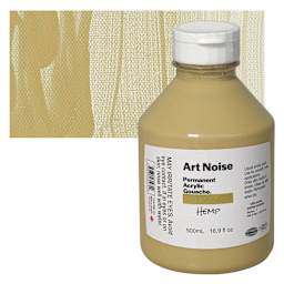 Tri-Art Art Noise Permanent Acrylic Gouache - Hemp, 500 ml, Bottle and swatch