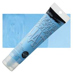 Holbein Mat Acrylic - Aqua Blue, 110 ml tube and swatch