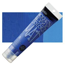 Holbein Mat Acrylic - Cobalt Blue Hue, 110 ml tube and swatch