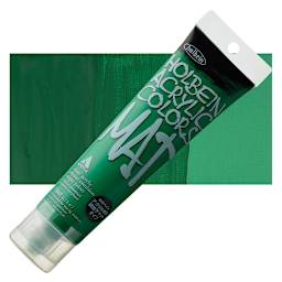 Holbein Mat Acrylic - Green, 110 ml tube and swatch